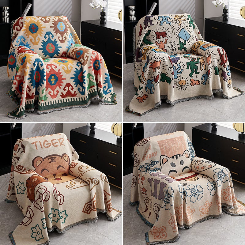Sofa Cushion Towel Summer Chivas Sofa Cover Cloth Single Full Cover Non-Slip Cushion Cover Sofa Blanket - Image 4